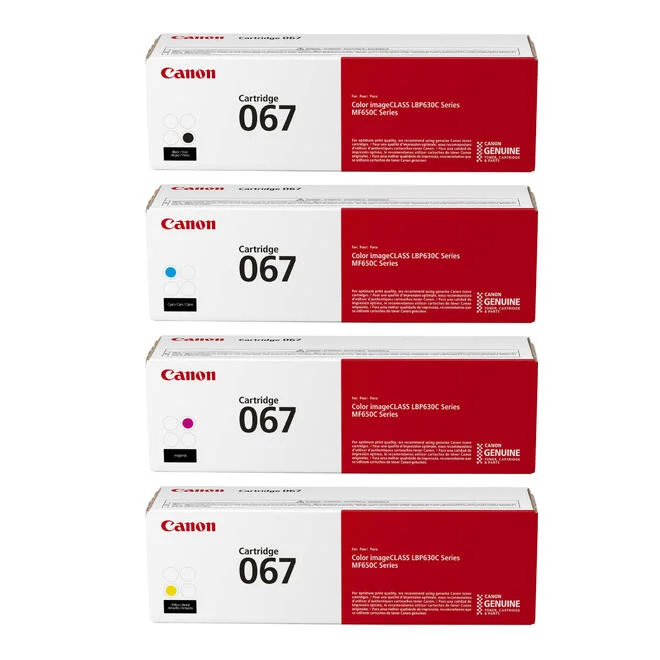 Canon 067 Color Laser Toner Full Set Canon 067 Color Laser Toner Full Set for compatible Canon laser printers